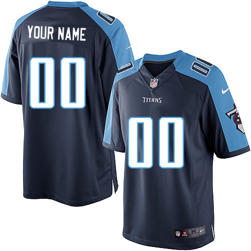 Men's Limited Nike Jersey Navy Blue Alternate - Customized NFL Tennessee Titans